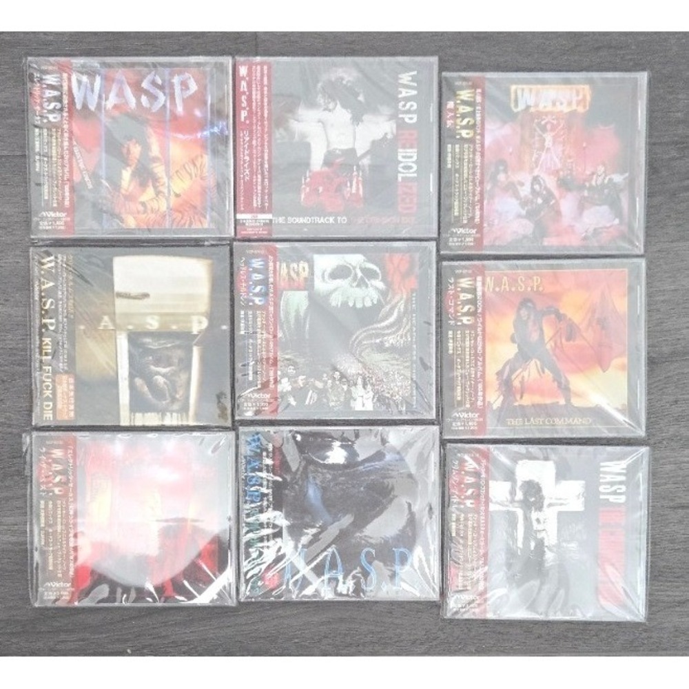 W.A.S.P. Japanese‎ Import CD Lot: 9 Albums with OBI Strips - Heavy Metal Rare
